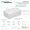 Gourmetier KGKFA361810LD 36" x 18" SGL Bowl Farmhouse Kitchen Sink, Drain & Rack KGKFA361810LD - alternate 2
